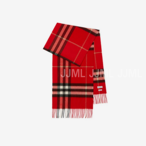 버버리 체크 캐시미어 스카프 레드