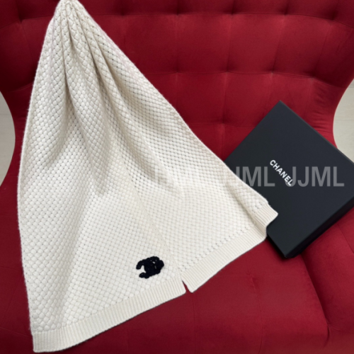 샤넬 니트 머플러 아이보리