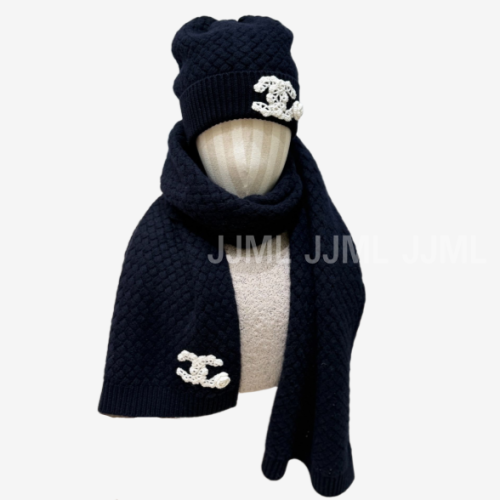 샤넬 니트 머플러 블랙