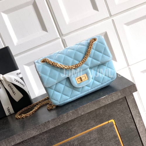 샤넬 Montebello 2.55 미니백 스카이블루