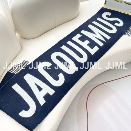 자크무스 빅로고 머플러 네이비