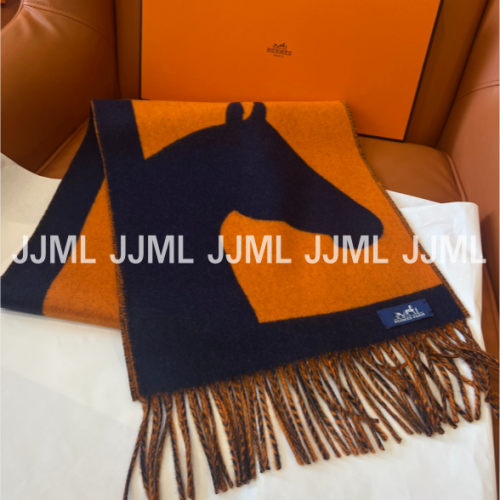 에르메스 애니멀 머플러 오렌지