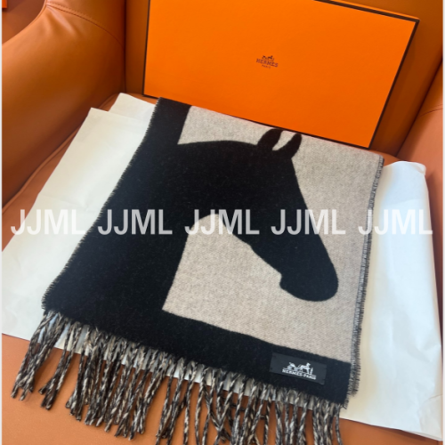 에르메스 애니멀 머플러 베이지