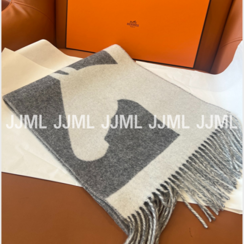 에르메스 애니멀 머플러 그레이