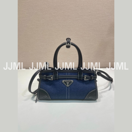 프라다 소프트럭스 토드백 데님 블랙1BA486