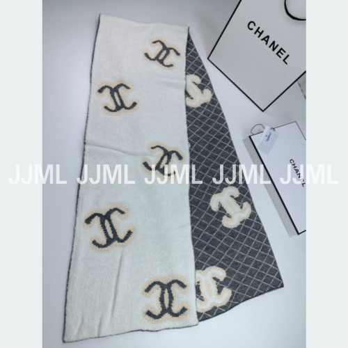 샤넬 다이아몬트로고 패턴 머플러 옐로우