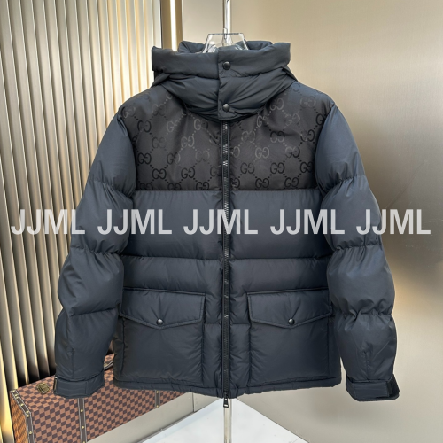 구찌 배색 패딩 블랙