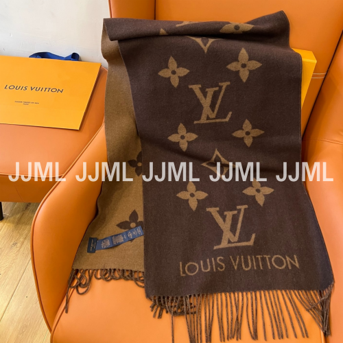 루이비통 레이캬비크 머플러 브라운