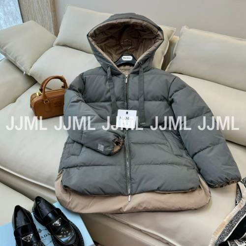 막스마라 리버서블 패딩 챠콜 브라운