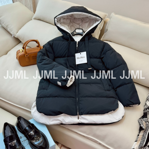 막스마라 리버서블 패딩 블랙 아이보리