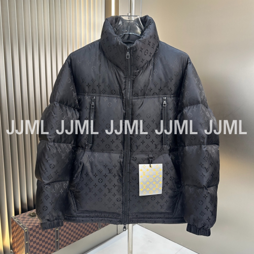 루이비통 로고 패턴 패딩 블랙