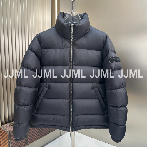 디올 로고 패치 패딩 블랙