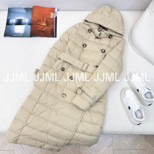 버버리 디테쳐블 롱 패딩 베이지