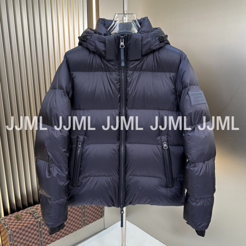 버버리 후드 패딩 네이비