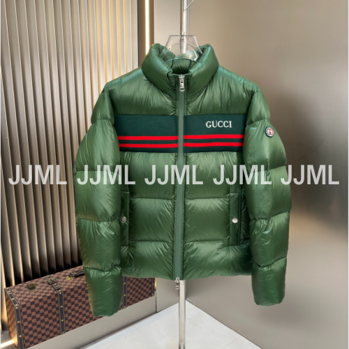 구찌 로고 패치 다운 패딩 그린