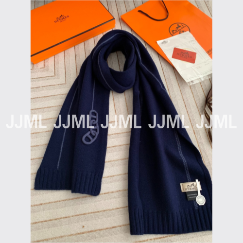 에르메스 캐시미어 머플러 네이비