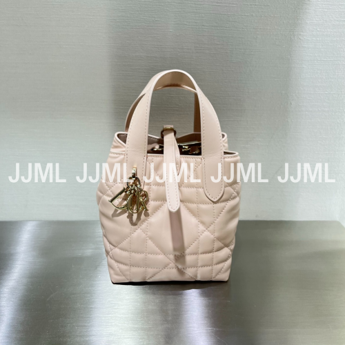 디올 25 뚜주흐 버티컬 스몰 토트백 샌드스톤 핑크