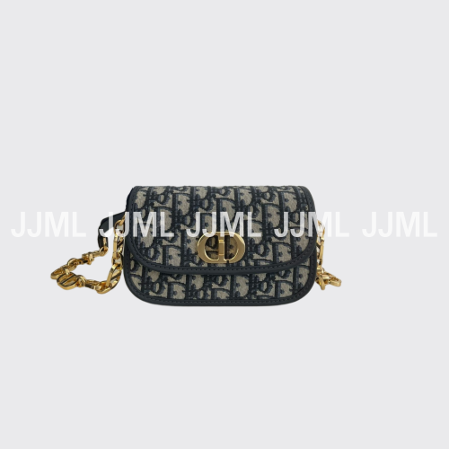 디올 30 몽테인 에비뉴 백 블루 오블리크 자카드