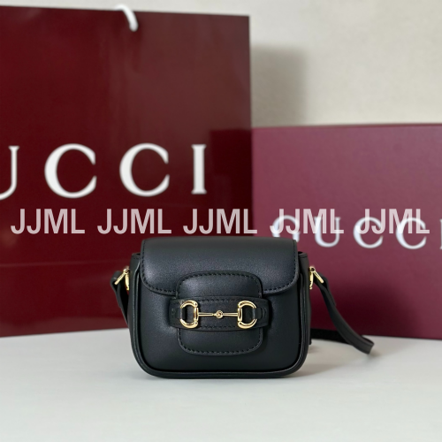 구찌 홀스빗 1955 나노 백 블랙 레더