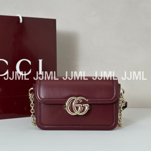 구찌 고 스몰 숄더백 레더 로쏘 앙코라 레드