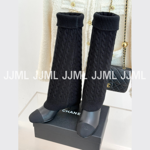 샤넬 투웨이 니트 부츠 블랙