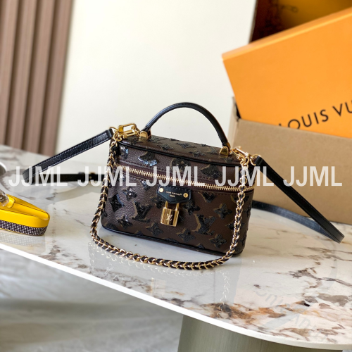 루이비통 베니티 체인 파우치 모노그램 리버스 캔버스 M27049