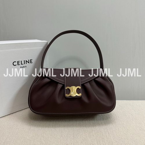 셀린느 미디엄 폴리백 체스트넛 서플 카프스킨