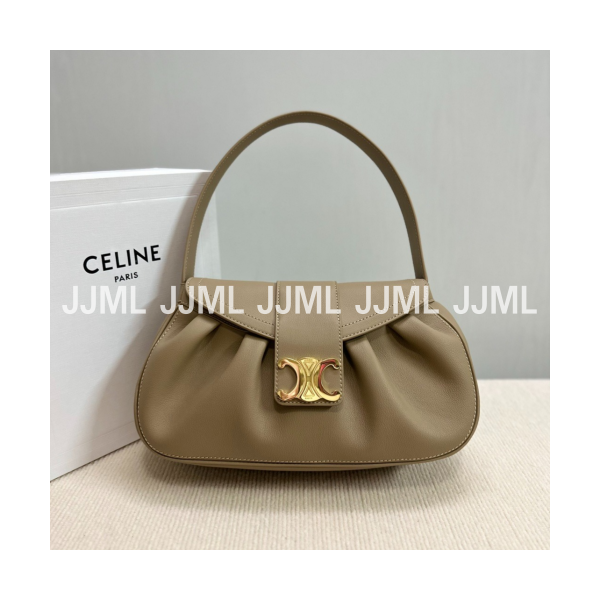 셀린느 미디엄 폴리백 브라운세피아 서플 카프스킨