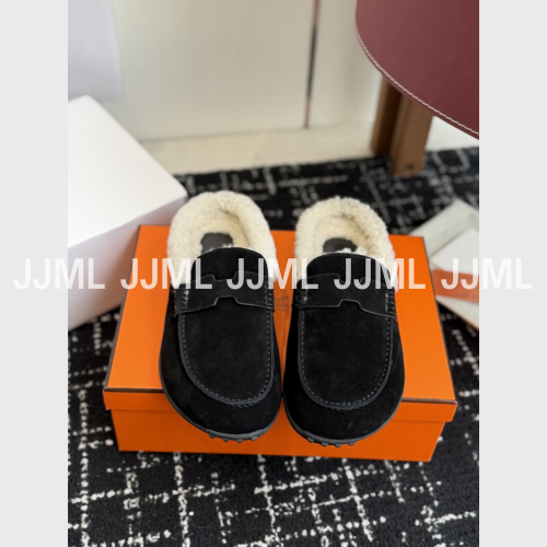 에르메스 고 뮬 스웨이드 블랙