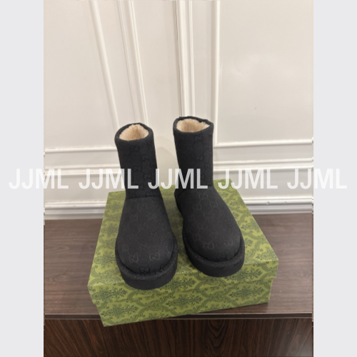 구찌 gg 캔버스 크리스탈 부츠 블랙