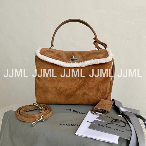 발렌시아가 로데오 미니  스웨이드 브라운