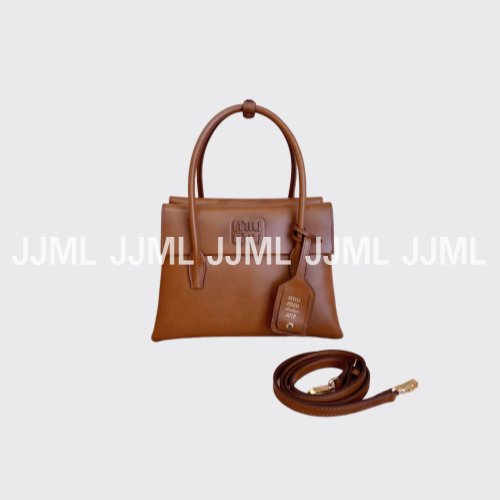 미우미우 솔리테르 가죽백 빈티지 브라운 5BA303