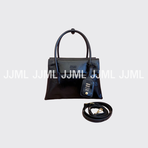 미우미우 솔리테르 가죽백 빈티지 블랙 5BA303