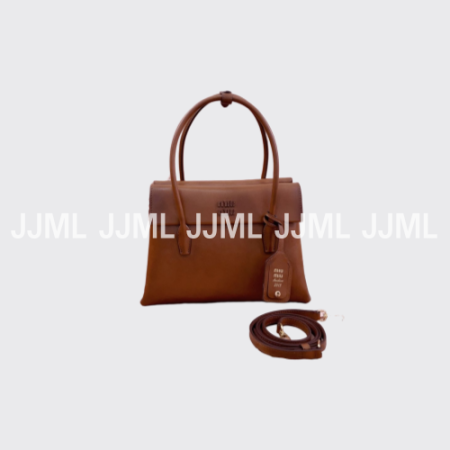 미우미우 솔리테르 가죽백 브라운 5BA302