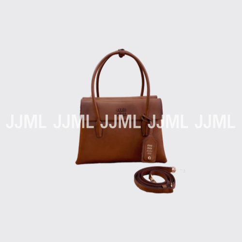 미우미우 솔리테르 가죽백 브라운 5BA302