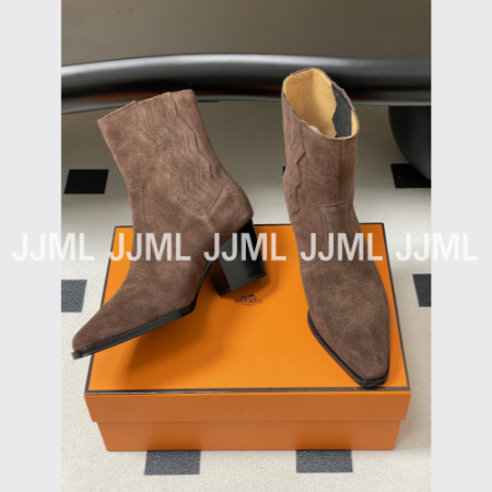 에르메스 베가스 앵클 부츠 커피