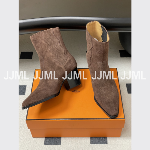 에르메스 베가스 앵클 부츠 커피