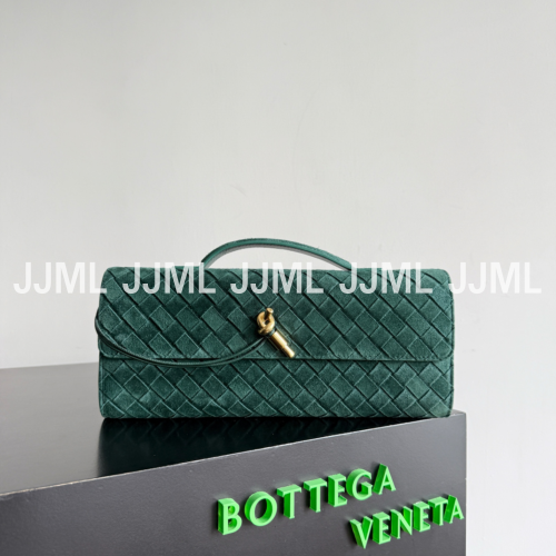 보테가베네타 안디아모 클러치 스웨이드 그린