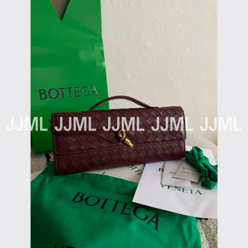 보테가베네타 안디아모 클러치 버건디