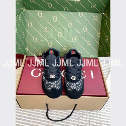 구찌 크리스탈 시프트 스니커즈 블랙 크리스탈