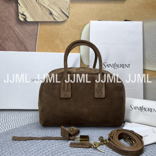 생로랑 삭 드 주르 보스턴 스웨이드 카라멜꼬냑