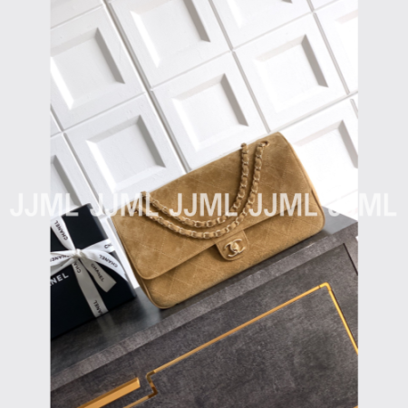 샤넬 26SS 마티유블라지 플랩백 스웨이드 베이지