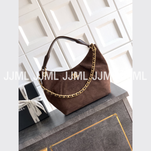 샤넬 26C 호보백 31 스웨이드 다크브라운