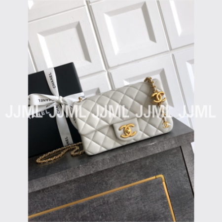 샤넬 25B 미니 플랩백 20 라이트그레이