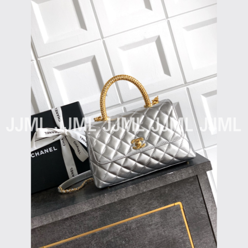 샤넬 25A 코코핸들백 23 실버