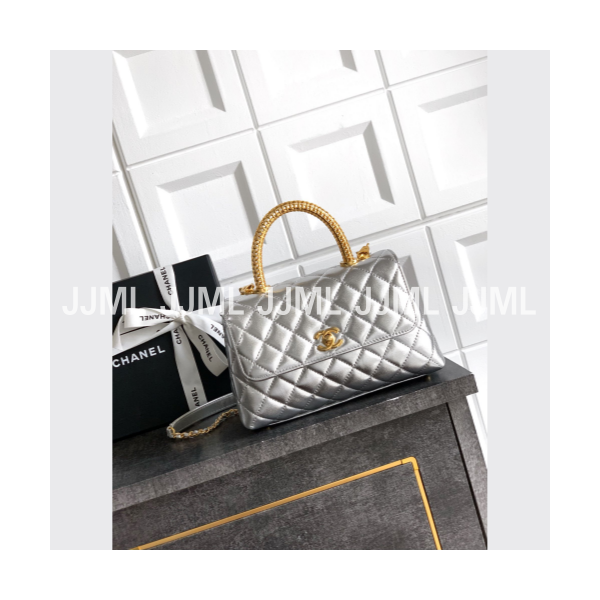 샤넬 25A 코코핸들백 23 실버