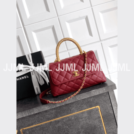 샤넬 25A 코코핸들백 23 버건디