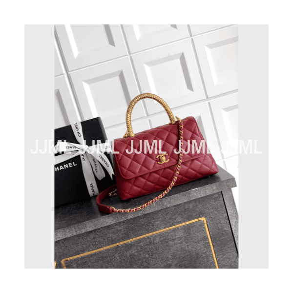 샤넬 25A 코코핸들백 23 버건디