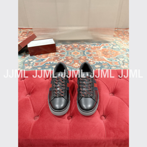 구찌 에이스 스니커즈 블랙 레더