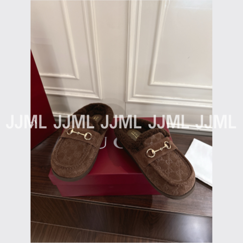 구찌 홀스빗 뮬 초코 GG 스웨이드